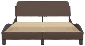 barna műbőr ágykeret Dover 140x190 cm