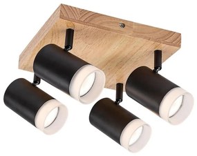 Rabalux 73124 - TORAS mennyezeti spotlámpa 4xGU10/5W/230V tölgy