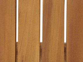 Akácfa kerti pad tárolóval 120 cm SOVANA Beliani