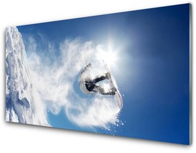 Modern üvegkép Snowboard Winter Snow Sport 100x50 cm