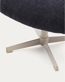 Sötétkék zsenília lábtartó Teryl – Kave Home