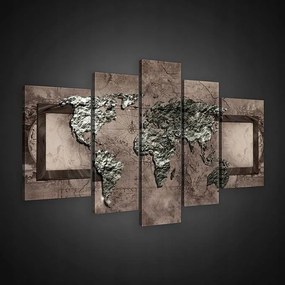 Falikép képek világtérkép 170x100