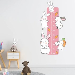 PIPPER. Textil falmatrica "Gyermek mérő - Nyuszik"