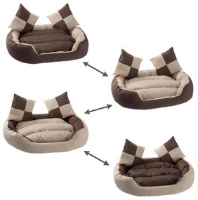 PESTUFF Kutyafekhely 75 x 80 x 20 cm krém/barna