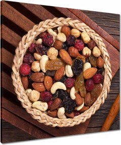 Vászonkép 60x60 Szárított péksütemény tál