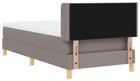Boxspring ágy matraccal taupe színben, 90 x 200 cm Kárpit