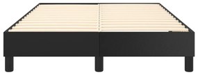 fekete műbőr rugós ágykeret 120 x 200 cm