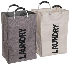 Szürke-bézs textil szennyeskosár szett 2 db-os – Casa Selección