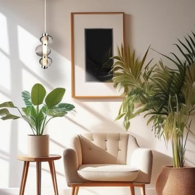 LED függőlámpa zsinóron BOLLA LED/12W/230V átm. 16 cm fényes króm/füstszürke