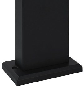 3 db fekete öntött alumínium kültéri állólámpa 80 cm