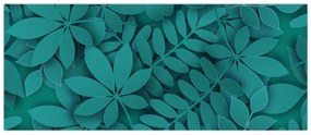 Kép - Türkiz levelek (120x50 cm)
