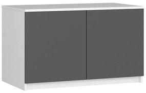 Kiegészítő felsőszekrény S90 gardróbszekrényhez - Akord Furniture - fehér - szürke