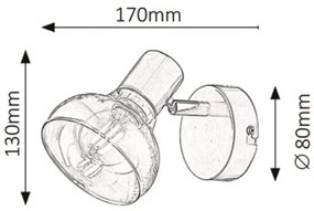 Rabalux 5546 - Fali lámpa HOLLY 1xE14/40W/230V arany