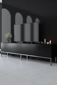 TV szekrény Lord - Black, Silver