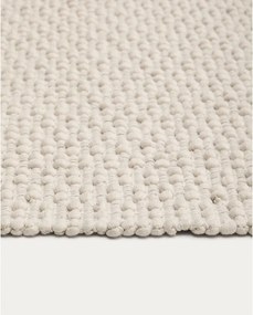 Krémszínű kézi szövésű pamutkeverék szőnyeg 160x230 cm Mascarell – Kave Home