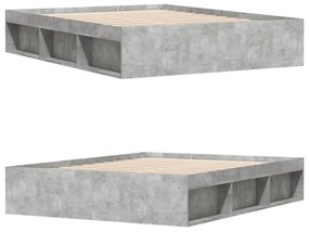betonszürke ágykeret 140x190 cm