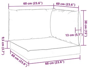 3 db melange antracitszürke szövet raklappárna
