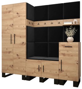 Előszobabútor Amanda 1 (artisan tölgy + fekete). 1085861
