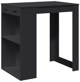 fekete szerelt fa bárasztal 102 x 70 x 103,5 cm