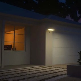 LED napelemes fali lámpa szenzorral LED/15W/3,2V 4000K/6000K IP65 fekete