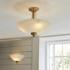 Endon glamour modern fali lámpa welles antik sárgaréz fehér end112439