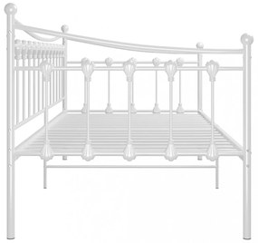 fehér fém kanapéágykeret 90 x 200 cm