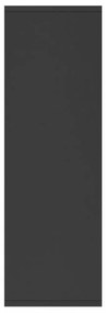 fekete szerelt fa könyv-/tálalószekrény 50 x 25 x 80 cm