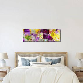 Absztrakció kép - festmény (órával) (90x30 cm)