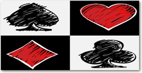 Fotótapéta üveg falra Kártya színek 140x70