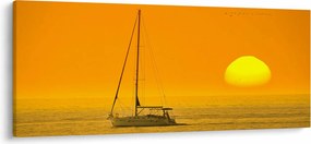 Kép - Csónak a tenger közepén (120x50 cm)
