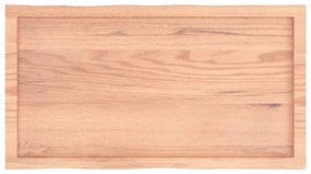 világosbarna asztallap 100x50x(2-4)cm kezelt tömör élőszegélyes