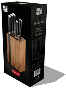 Késkészlet G21 Gourmet Rustic 5 db + bambusz késtartó
