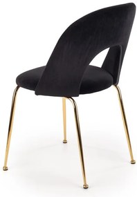 K-385 étkezőszék Fekete bársony szövet