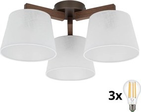 BRILAGI - LED ráépített csillár LATTE 3xE27/15W/230V fenyő/fehér