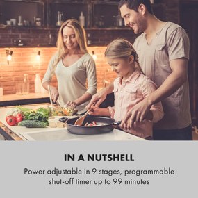 Klarstein Delicatessa 90 Flex, beépített indukciós főzőlap, indukció, 7400 W, 5 zóna, egyedülálló