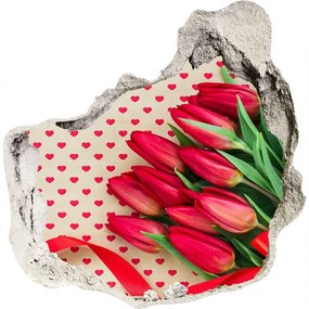 3d fali matrica lyuk a falban Tulipánok szívek nd-p-104956051