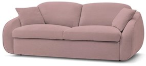 Világos rózsaszín kinyitható kanapé 235 cm Cezanne – Bobochic Paris