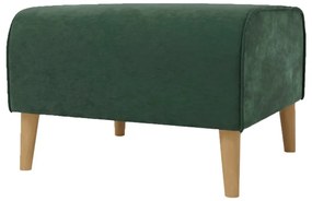 Sötétzöld bársony lábtartó Carole – Ropez