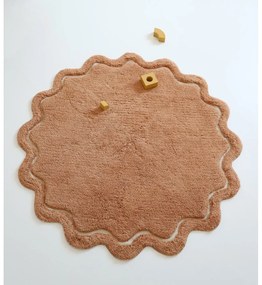 Téglavörös mosható kézi szövésű pamut kerek szőnyeg ø 110 cm Sweet April Toffee – Nattiot