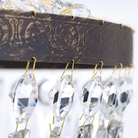 Orion HL 6-1497/6 - Kristály csillár láncon ARILA 6xE27/60W/230V barna/patinás