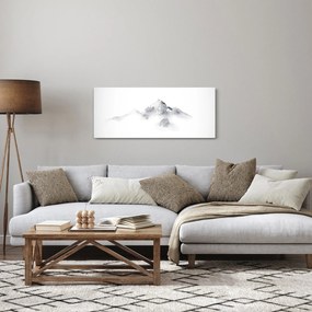 Kép - Tinta festmény hegyek (120x50 cm)