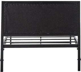 Hanna fém ágykeret ajándék ágyráccsal, több méretben és színben-Fekete 90x200 cm-es-fekete