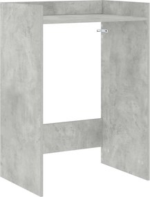 vidaXL Mosógép Szekrény tárolóval Beton 67,5 x 48 x 97 cm Faanyag