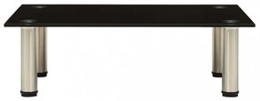 322761 TV Stand Black 60x35x17 cm Tempered Glass