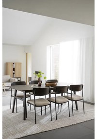 Krémszínű-sötétbarna étkezőszék szett 2 db-os Maymont – Rowico