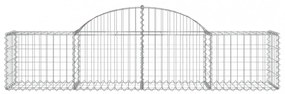 14 db íves horganyzott vas gabion kosár 200x50x40/60 cm