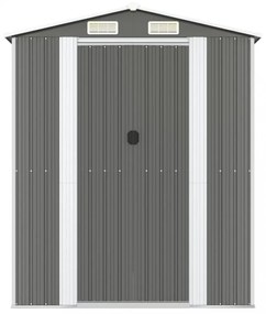 világosszürke horganyzott acél kerti fészer 192 x 689 x 223 cm