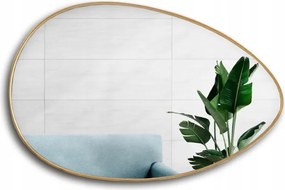 Zoe szabálytalan tükör arany keretben Mdf Slim 132X90 falra szerelhető