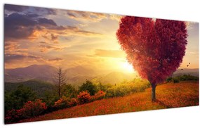 A szív alakú fa képe (120x50 cm)
