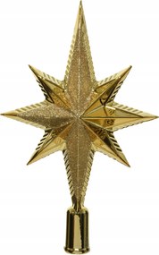 Csillag karácsonyfadísz spicc Betlehemi Arany műanyag Csillámos 26cm